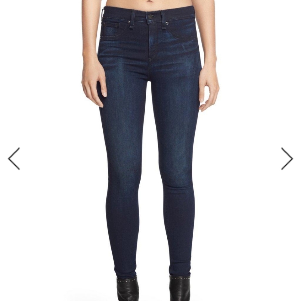 Rag & Bone Mojave 10 Inch Skinny jeans with holes at knees